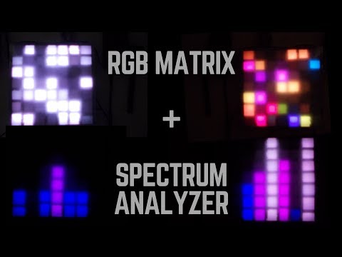 DIY RGB Matrix + Spectrum Analyzer || WS2812B || MSGEQ7