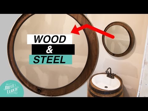 DIY Reclaimed Metal and Wood Mirror with LEDs / Woodworking