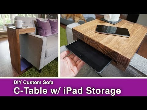 DIY Sofa C-Table w/ iPad Storage