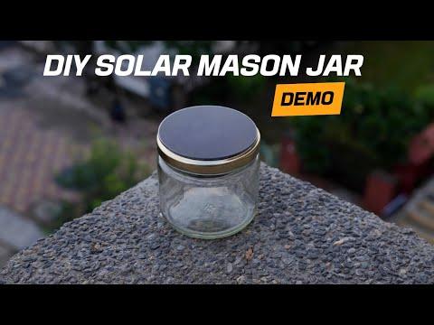 DIY Solar Mason Jar Lamp - Demo