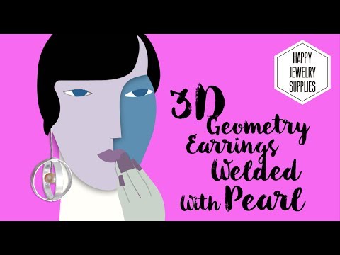 DIY Tutorial - How to make 3D Geometry Globular 925 Sterling Silver Earrings With Pearl