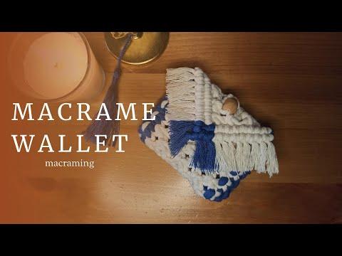 DIY WALLET WITH COTTON CORD - MINI MACRAME WALLET