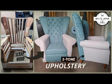 DIY Wingback Armchair Upholstery and FULL BUILD With Instructables