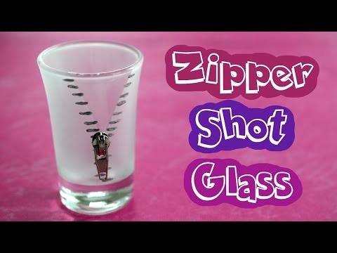 DIY Zipper Shot Glass // Easy Handmade Gift