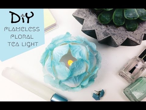 DIY flameless floral tea light