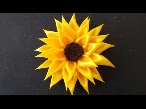 DIY for Girls : How to Make Kanzashi Satin Ribbon Sunflower | DIY Hair Accessories