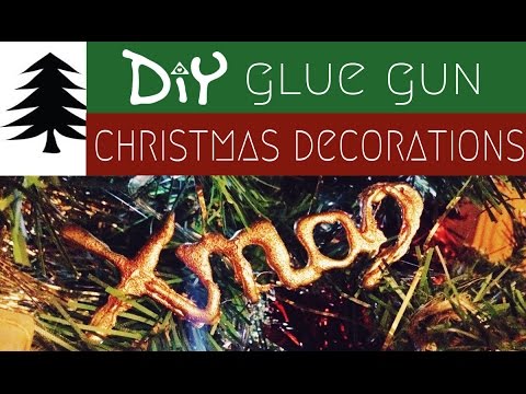 DIY glue gun Christmas decorations