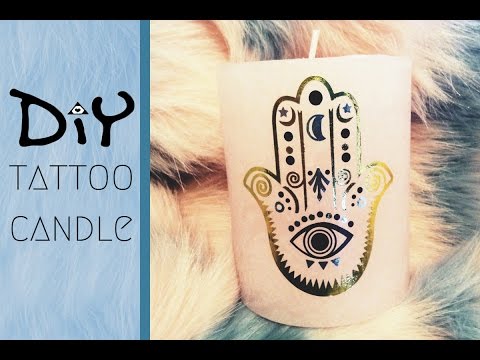 DIY tattoo candles