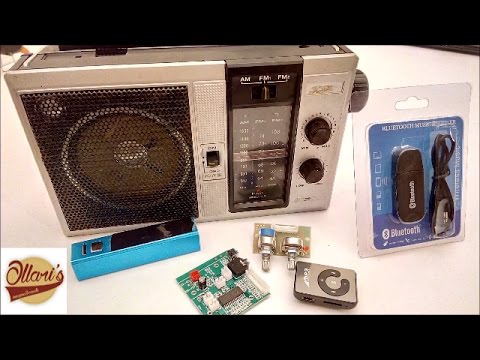 DIY wireless Bluetooth Speaker from 90's Radio