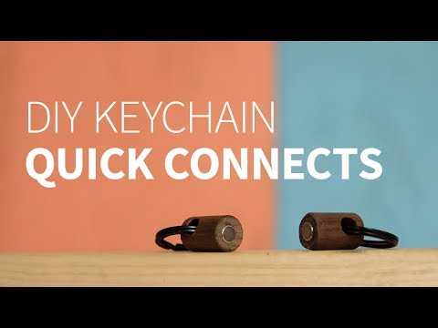 DIY wood keychain quick connects