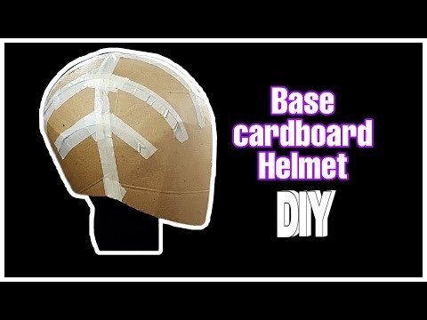 DIY- How to Make a &amp;quot;CARTON BASE HELMET&amp;quot; || FREE Templates ||