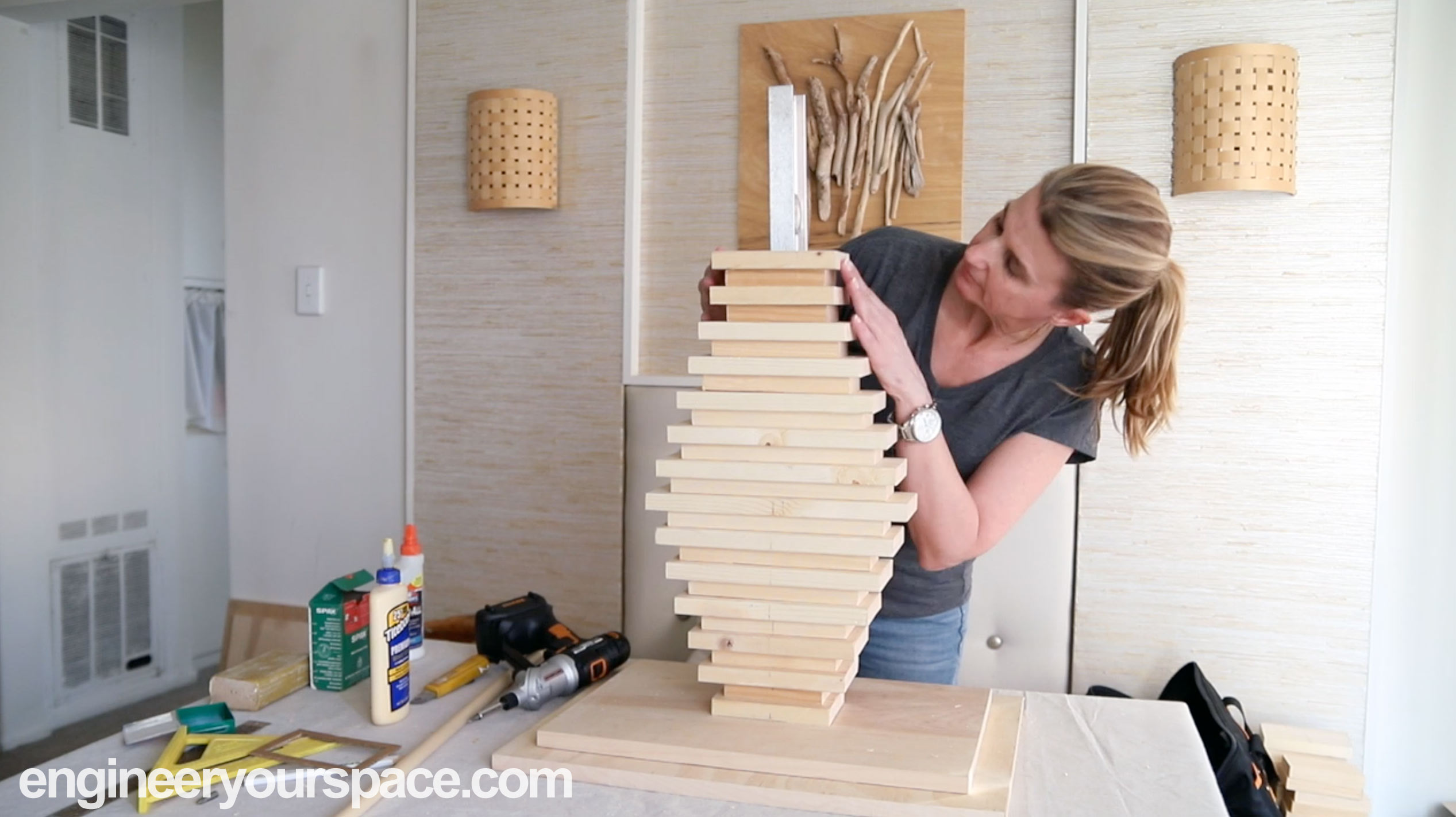 DIY-Pedestal-Side-Table-assembling-the-table.jpg