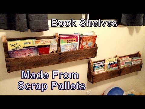 DYI Pallet Book Shelf's From Old Pallets - Reclaimed Wood - Use Your Resources.