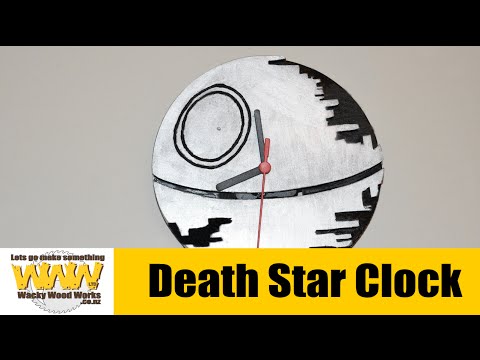 Death Star Clock - Off the Cuff - Limited tools - Wacky Wood Works.