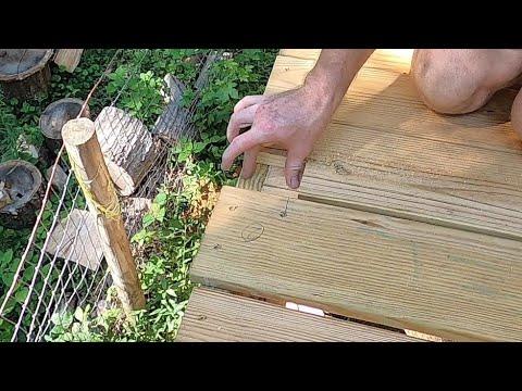 Deck Cutout For Post - The Treehouse Project - Part 8