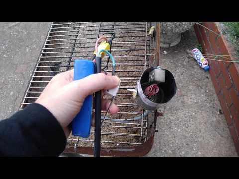Demo of a Nichrome Igniter for a Butane Fire poofer