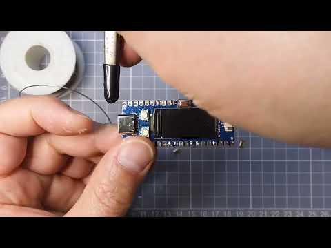 Direct soldering SMT buttons on a LCD dev board