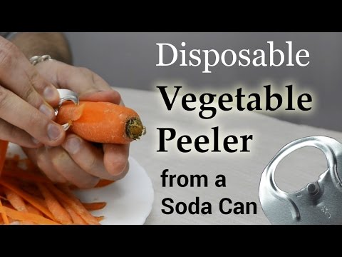 Disposable Vegetable Peeler from a Soda Can