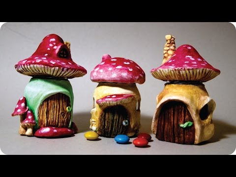 Diy Gift Ideas - Mushroom Fairy House Candy Jar