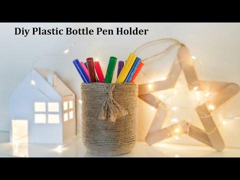 Diy Pen Holder with Plastic Bottle, Diy Pencil Holder with Plastic Bottle, Plastic Bottle Recycle