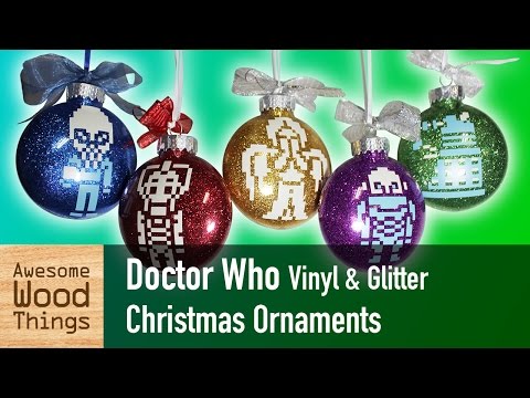 Doctor Who Vinyl &amp;amp; Glitter Christmas Ornaments