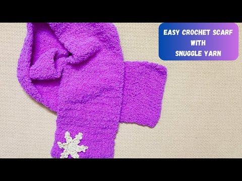 EASY Crochet Scarf With Snuggle Yarn