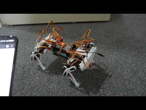 ESP32 Small quadruped robot, robot dog, rotation in 3D