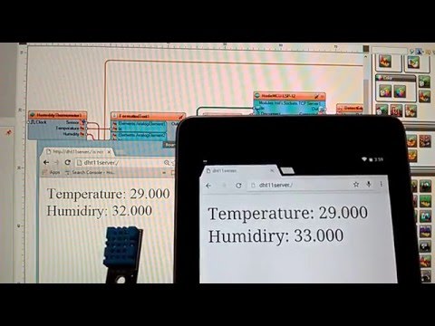 ESP8266 and Visuino: DHT11 Temperature and Humidity Web Server