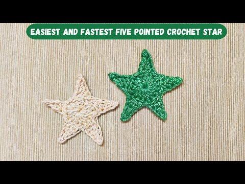 Easiest and Fastest Five Pointed Crochet Star