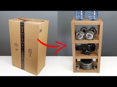 Easy Cardboard Storage Shelf from ONE Box! DIY Shelves