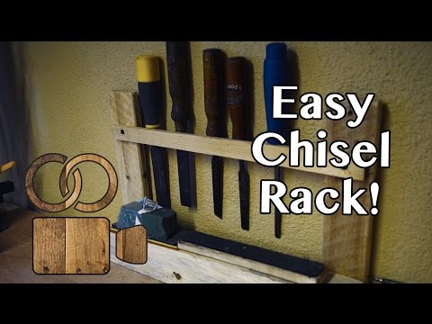 Easy Chisel Rack from Reclaimed Wood