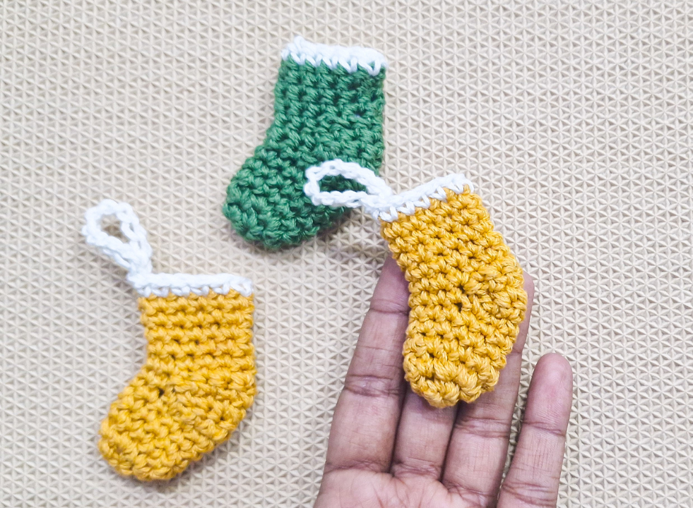 Easy Crochet Mini Christmas Stocking Ornament.png