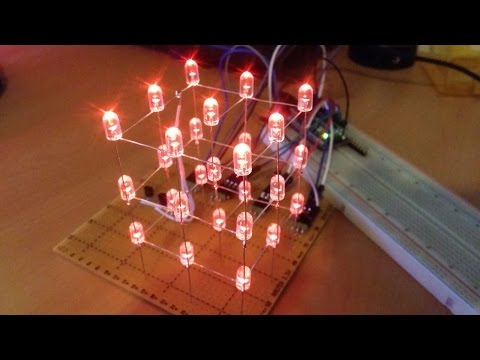 Easy DIY Arduino 3x3x3 LED Cube