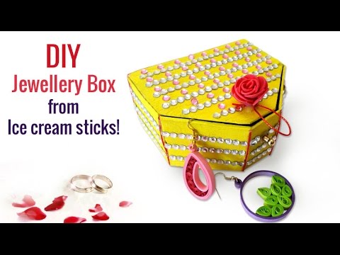 Easy DIY Craft Ideas : How to Make Ice Cream Sticks Handmade Jewellery Box