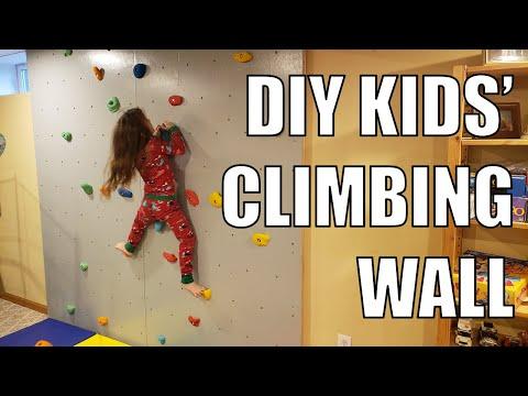 Easy DIY Indoor Kids' Climbing Wall