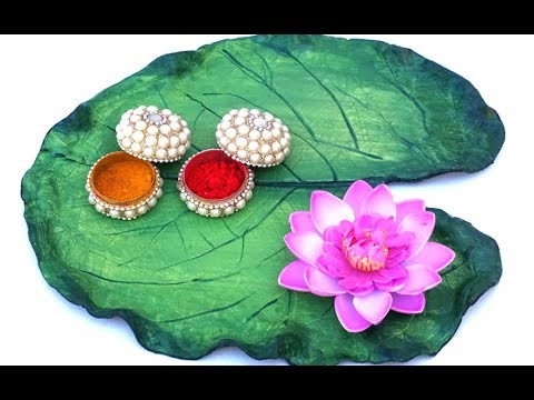 Easy DIY Room Decor | Home Decoration Center Piece Table Idea | Lotus Leaf Shilpkar Clay Craft
