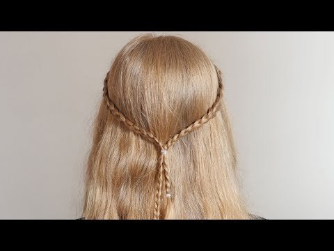 Easy Hairstyle With Two Small Braids // Becky Stern