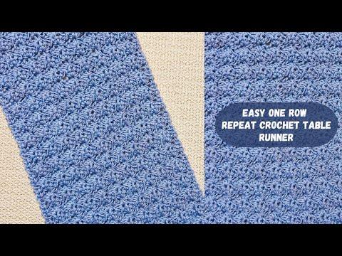 Easy One Row Repeat Crochet Table Runner Pattern