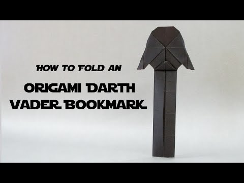 Easy Origami Darth Vader Bookmark Tutorial (Star Wars)