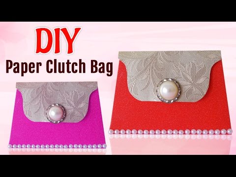 Easy Paper Crafts for Girls : How to Make Paper Clutch Bag | DIY Projects