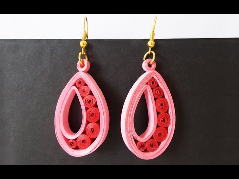 Easy Quilled Earrings Tutorial : Paper Earrings for Girls | Handmade Jewelery