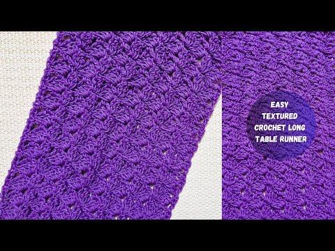 Easy Textured Crochet Long Table Runner