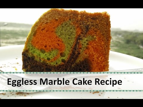 Eggless Marble Cake Recipe | eggless tea cake by Healthy Kadai