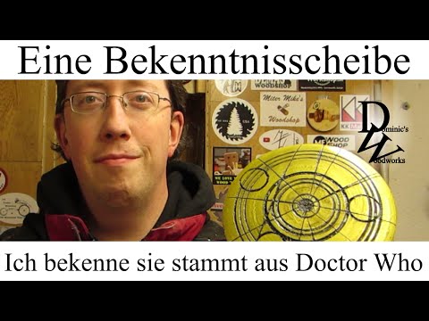 Eine Bekenntnisscheibe - Ich bekenne, sie stammt aus Doctor Who