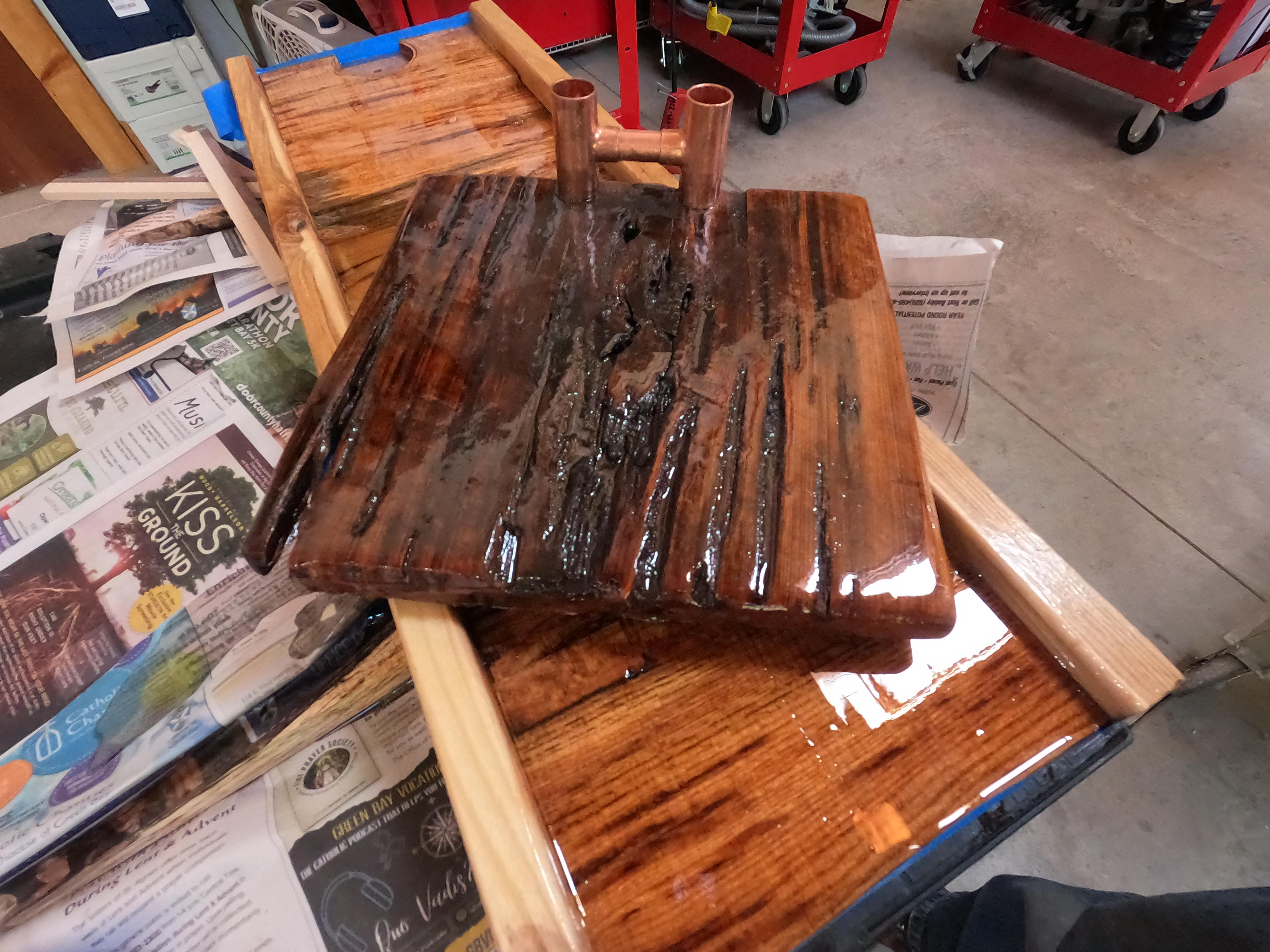 Epoxy Pour Firewood Same Time as Cypress Sofa Server.JPG