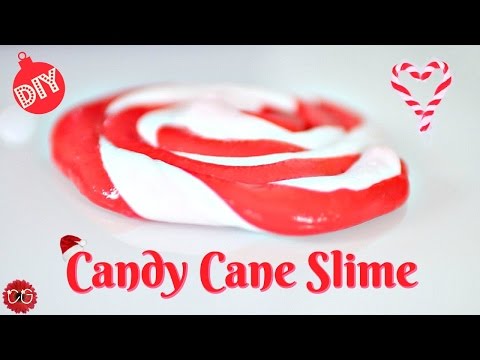 FLUFFY CANDY CANE POKING SLIME!  MAKES HUGE BUBBLES!  NO BORAX, LIQUID STARCH OR DETERGENT!