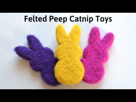 Felted Peep Catnip Toy - How to Needle Felt a DIY Cat Toy // Needle Felting for Beginners