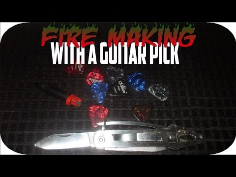 Fire Making With a Guitar Pick (SHTF/Camping/B.O.B)