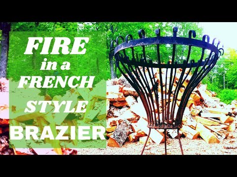 Fire in a French-Style Rebar Brazier