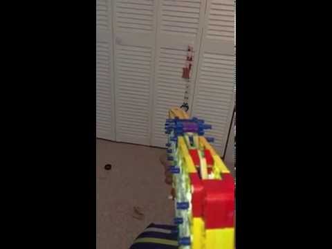 Firing demo of full auto knex gun